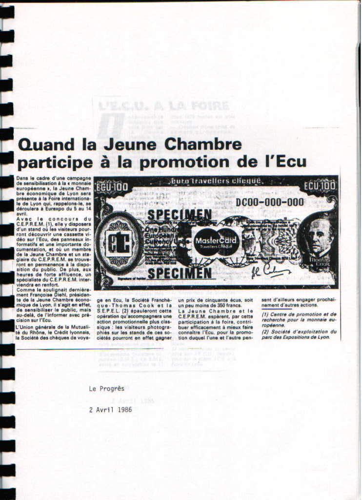 Article Promotion Ecu 86