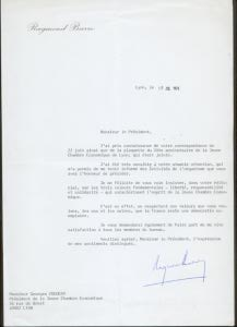 Lettre RaymondBARRE1979