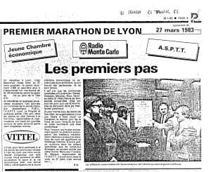 Premier marathon Les premiers pas 1983