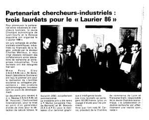 art Partenariat chercheurs - industriels Laurier 86